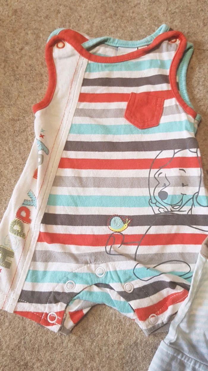 Lot de 2 combinaisons estivales garçon naissance - photo numéro 3