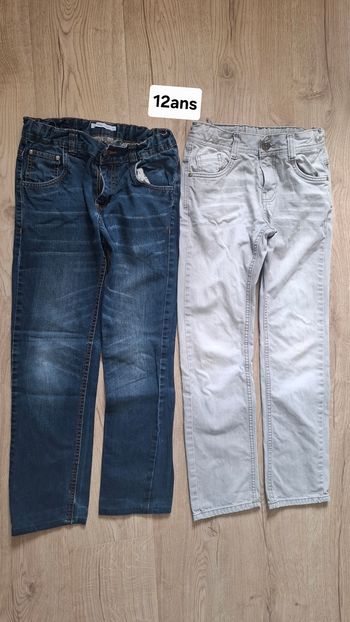 Lot 2 jeans 12ans Gemo