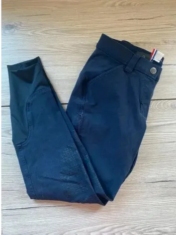 Pantalon Equitheme – Taille 36 – Bleu marine – Très bon état, grip – Tirette HS