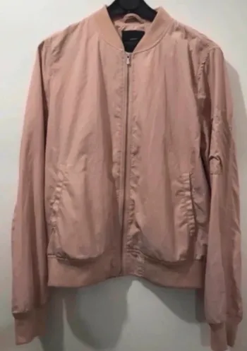 Veste aviateur femme Zara basics rose l manche longue taille M