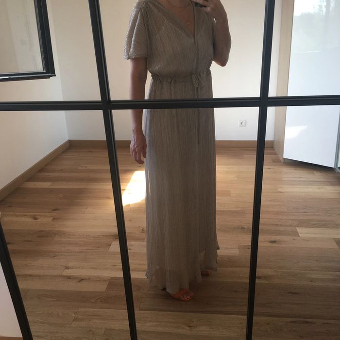 Robe longue doré Promod