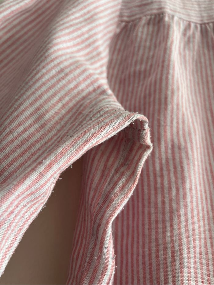 Chemisier d’hiver rayé rose et blanc - photo numéro 8