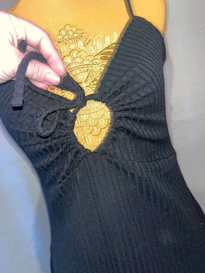 Robe moulante côtelé noir h&m taille M - photo numéro 2