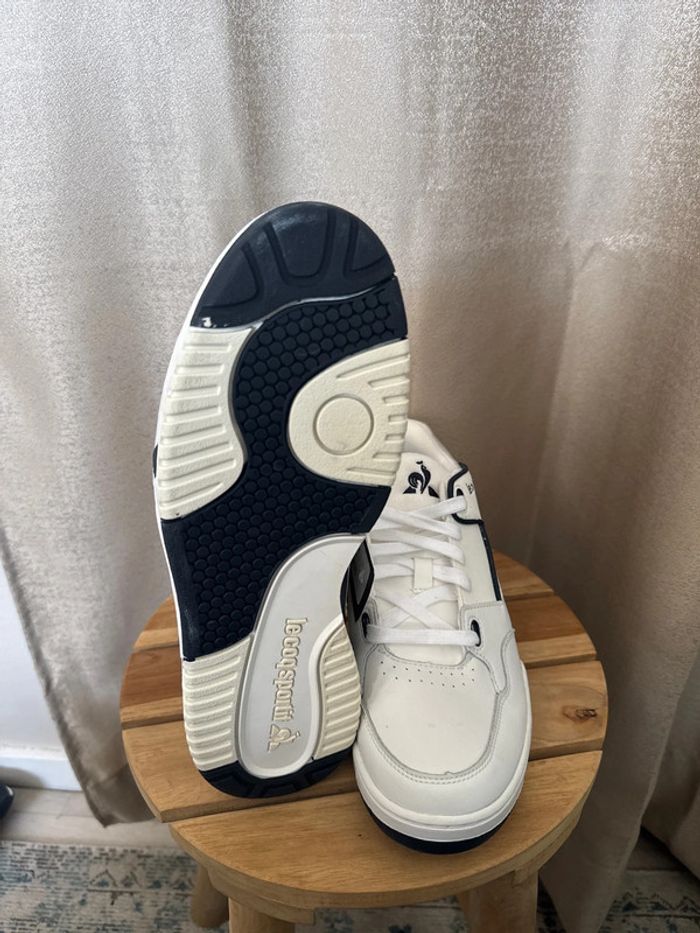 Baskets Le Coq Sportif blanches & bleu marine – Taille 42 neuves - photo numéro 6