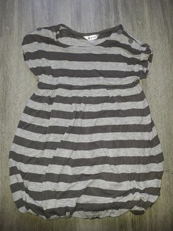 robe boule grise rayé kidkanai taille 3 ans