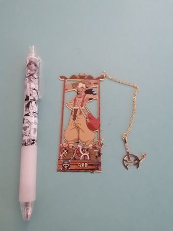Marque page One Piece Usopp en métal + 1 crayon