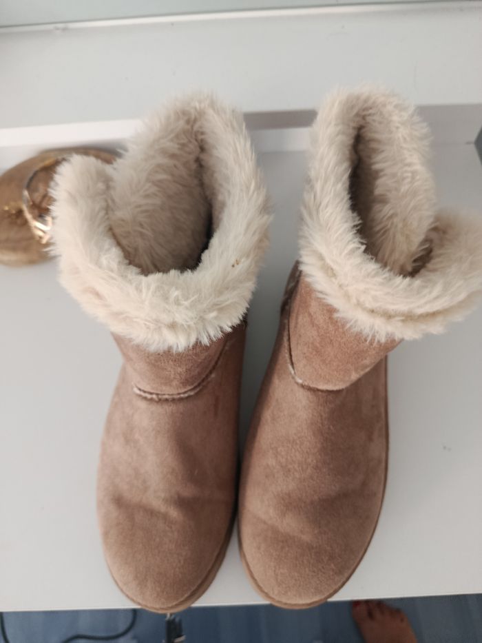 Bottines camel foirrées - photo numéro 3