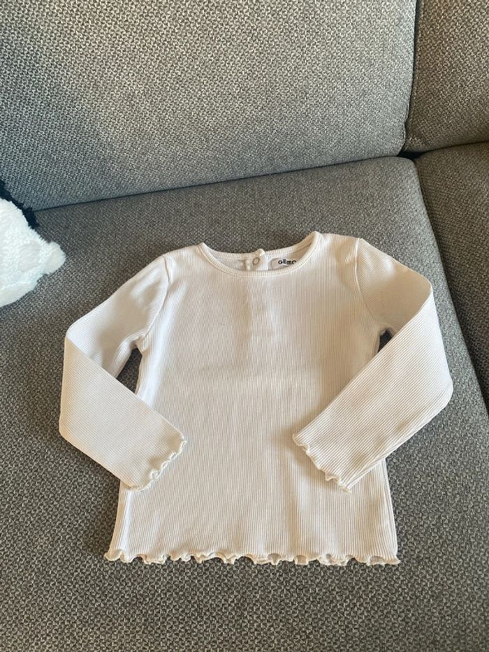 Haut blanc fille 24 mois gémo