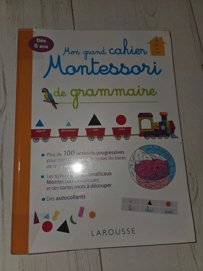 Mon grand cahier montessori de grammaire
