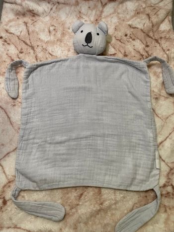 Doudou plat koala gris bleu lange Verbaudet