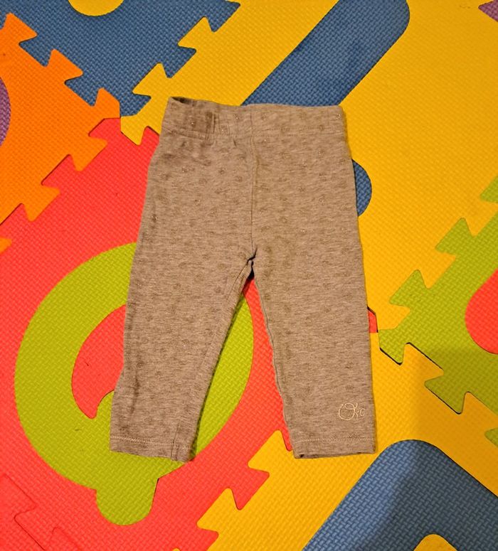 Legging gris clair pailletté, orchestra, taille 3 mois (60 cm) - photo numéro 2