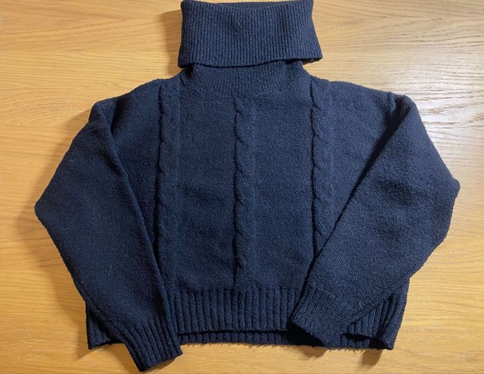 Fashion Pull Crop top noir Taille 34 - photo numéro 7