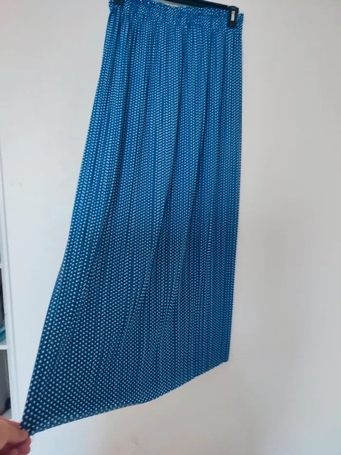 Jupe longue plissée taille élastique
