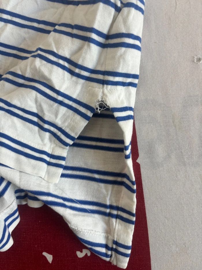 Polo Ralph Lauren taille S à rayures blanche et bleu - photo numéro 6