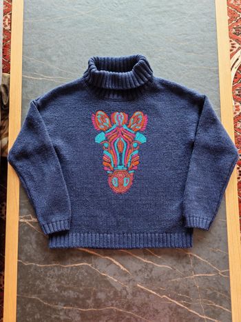 Pull col roulé zèbre DPAM 6 ans