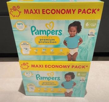 Lot de 2 cartons des couches Pampers taille 6 premuim 