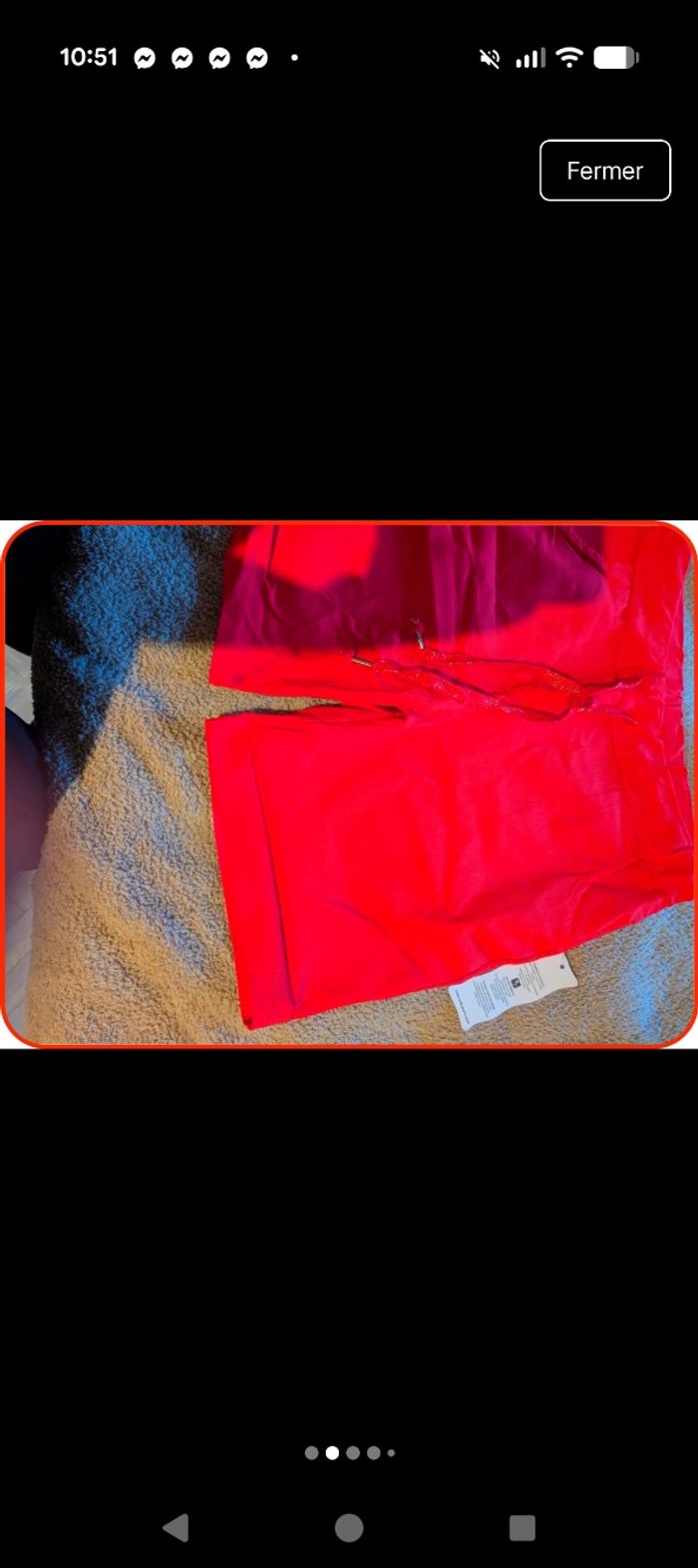 : Short fluide rouge vif - Fafa Paris - Neuf avec étiquette - photo numéro 2
