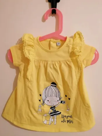 Tee shirt été fille 12 mois in extenso plage