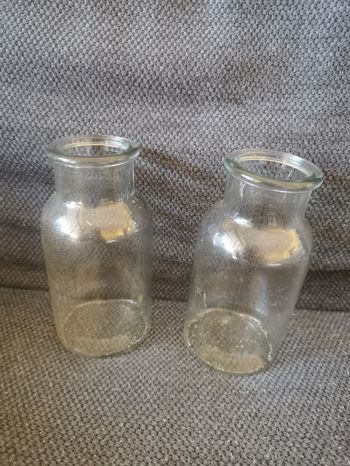 Lot de 2 photophores en verre