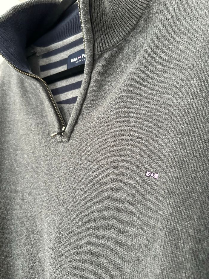 Pull gris en maille col camionneur Eden Park - photo numéro 5