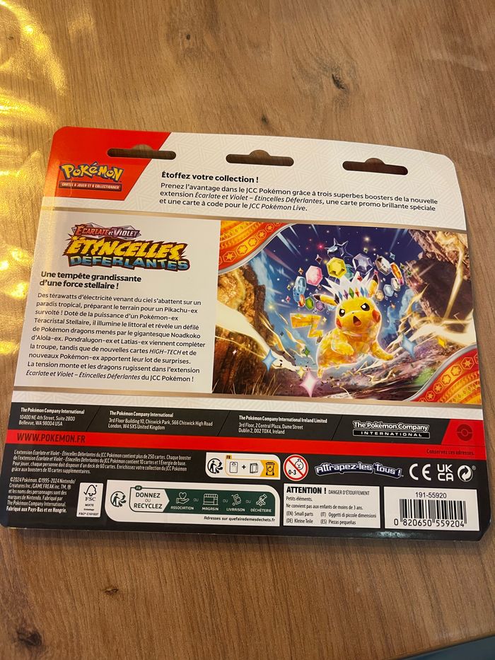 tripack Pokémon étincelles déferlantes EV08 Scellé - photo numéro 3