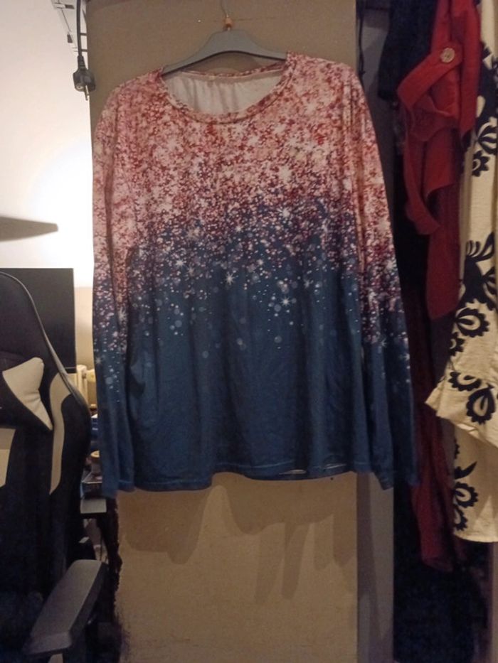 T-shirt blouse femme imprimé - photo numéro 3