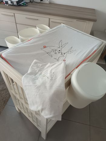 Table à langer IKEA Gulliver en bois blanc