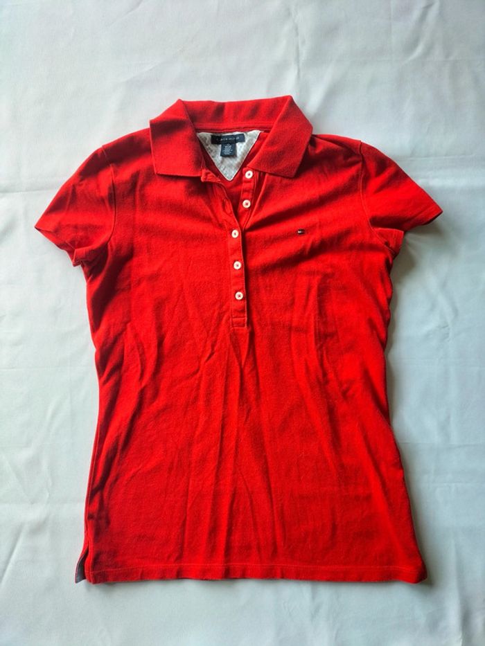 Polo Tommy Hilfiger Femme Rouge – Taille XS - photo numéro 2