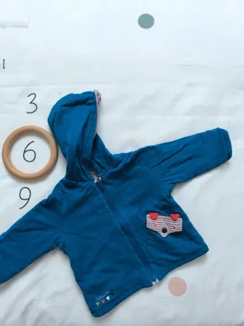 Sweatshirt zippé à capuche réversible 6 mois Catimini