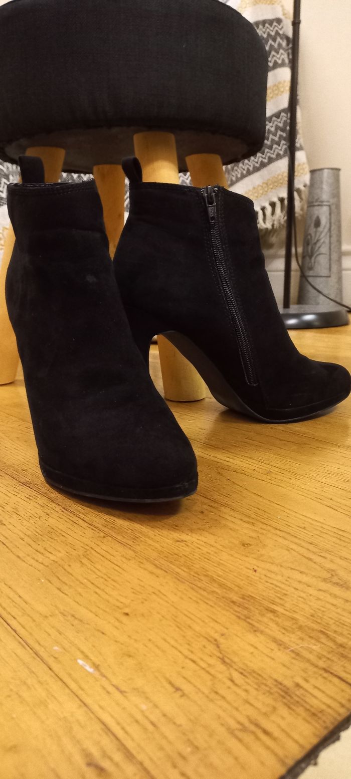 Bottines daim noir TEXTO - photo numéro 2