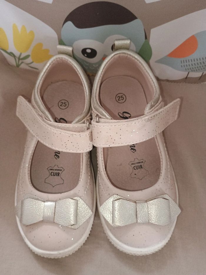 Ballerine rose clair à paillettes 25