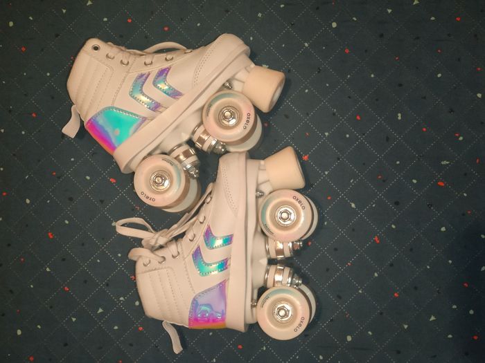 Patins à roulettes Oxelo holographiques – Taille 29 - photo numéro 4