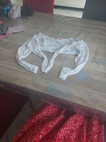Gilet blanc fille 9 ans