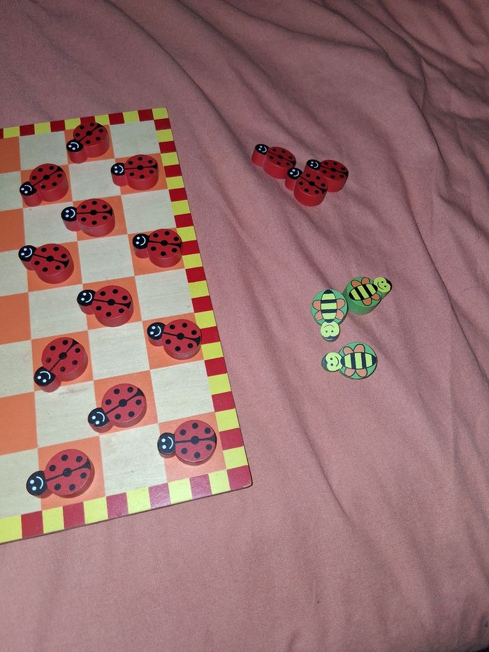 Jeux de dames en bois - photo numéro 2