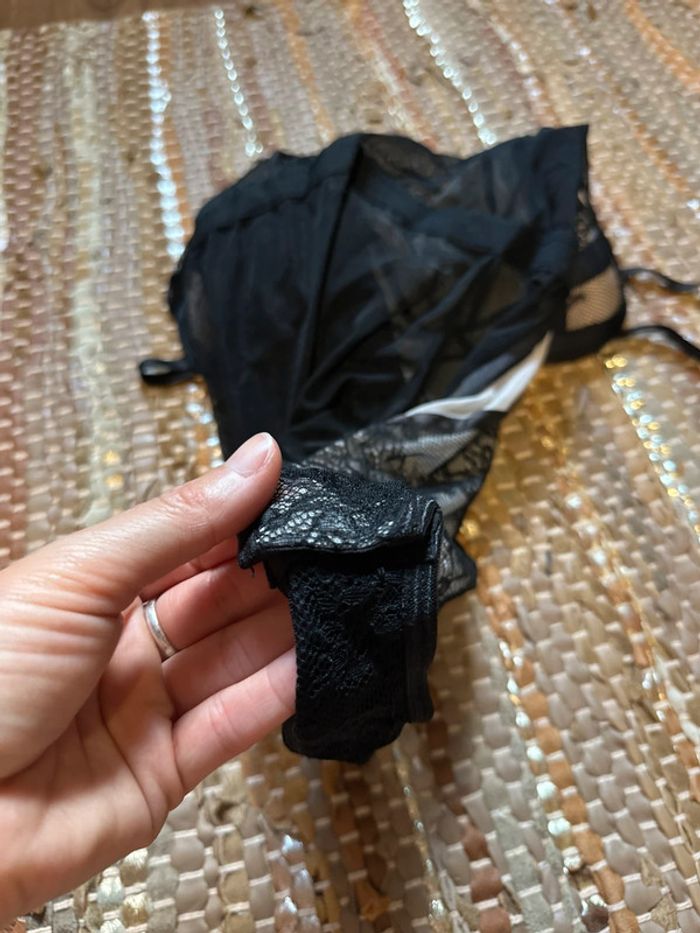 Body à empiècements noir motif dentelle Undiz taille S - photo numéro 12