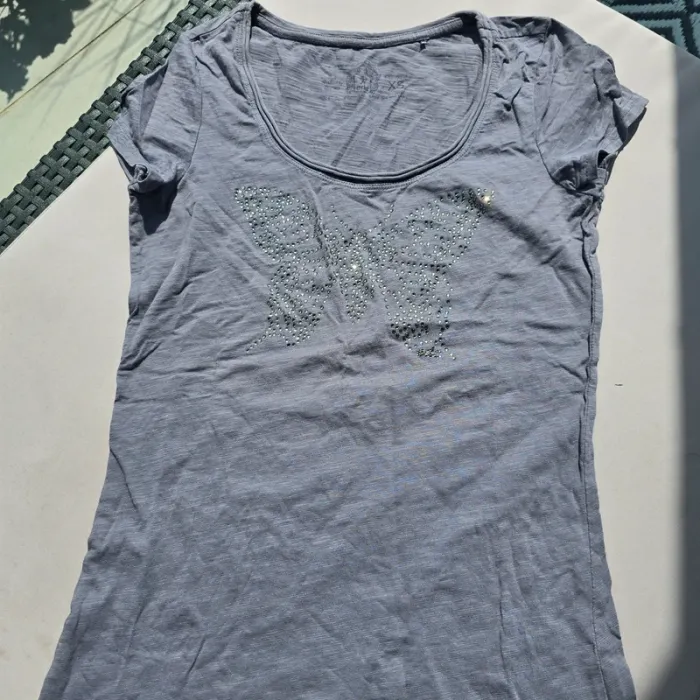 Tee shirt papillon strass camaïeu xs - photo numéro 2