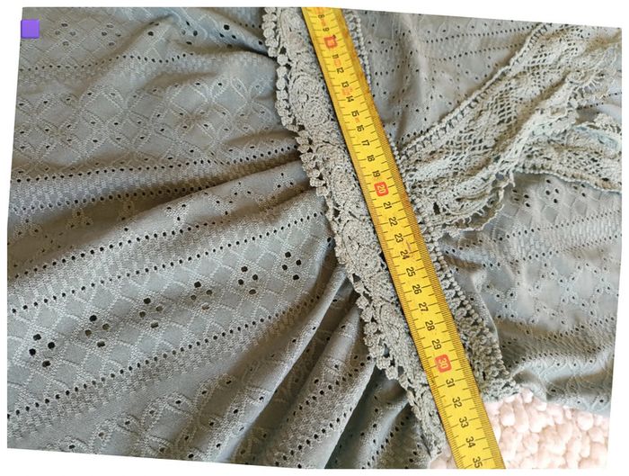 Haut vert d’eau brodé sans manches mignon bohème – Taille M - photo numéro 6