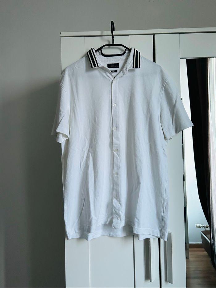 Chemise blanche unie Slim Fit Homme Zara Tailles M-L