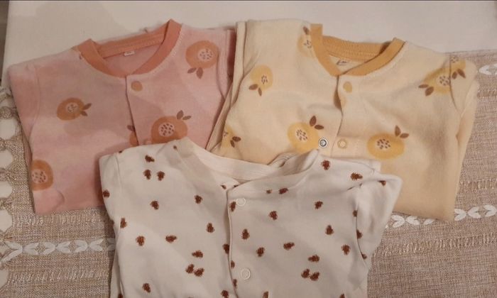 3 pyjamas de demi saison 3 mois