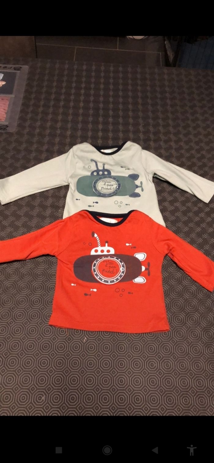 Lot tee shirt a longue manches