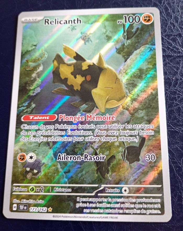 Cartte Pokémon Relicanth 173/162 AR EV5 Forces Temporelles 🇫🇷 - photo numéro 2