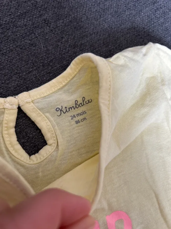 T-shirt manches courtes,bébé fille, 24 mois - photo numéro 2