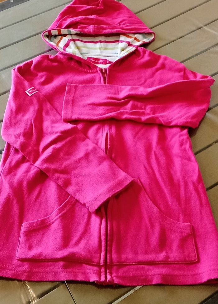 Veste zippée fushia fille