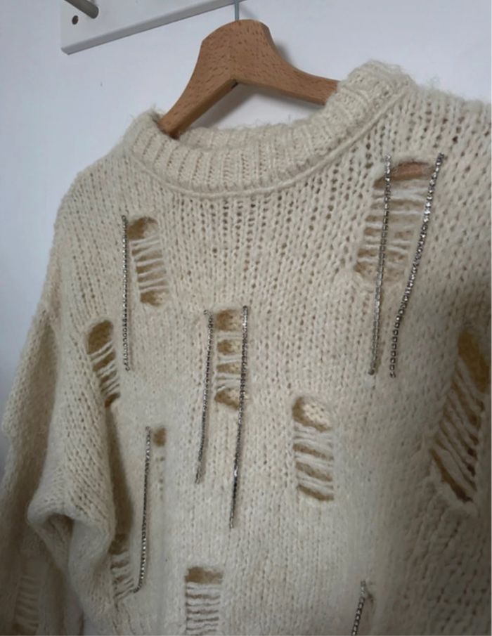 Pull ornementé effet déchiré ASOS - photo numéro 3