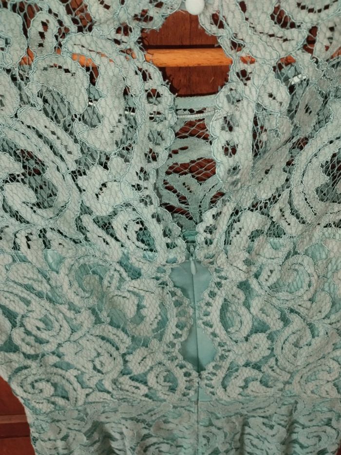 🍸 Robe - dentelle - vert - Esprit 🍸 - photo numéro 6
