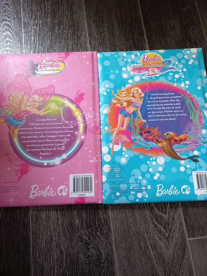 Lot 2 grand livres barbie sirène fée - photo numéro 3