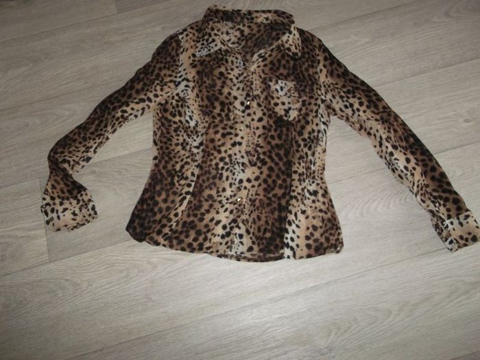 Chemisier WANDY voile crêpe léger panthère taille 40 TBE