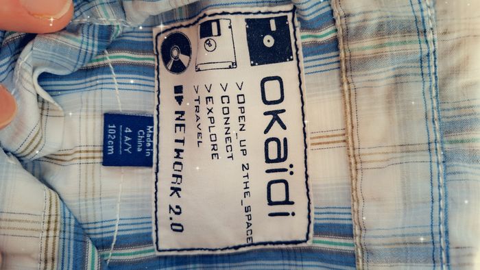 Chemise carreaux bleus Okaidi T 4 ans - photo numéro 6
