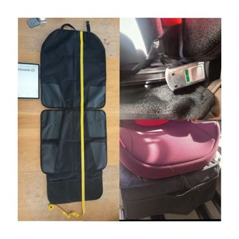 2 protéges sièges noir de voiture / protection sous siège auto
