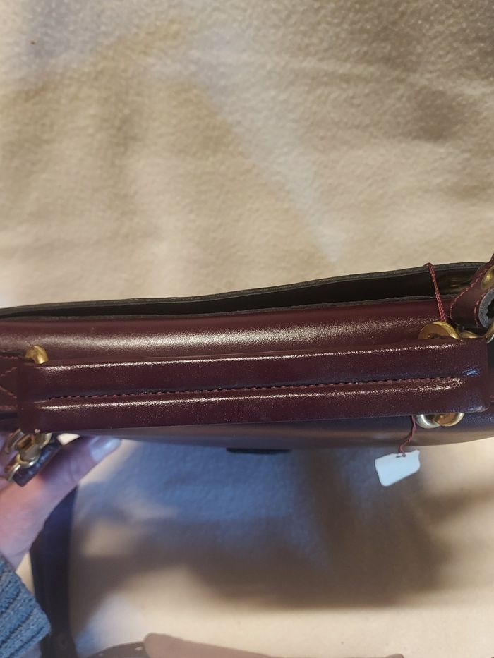 Sacoche homme cuir marron bordeau - photo numéro 4